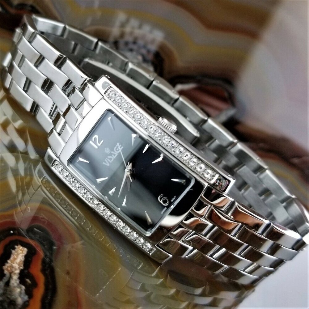 VISAGE Curvex Swarovski Crystal Watch